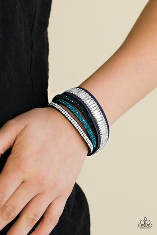 Paparazzi Accessories Just In SHOWTIME - Blue Bracelet 