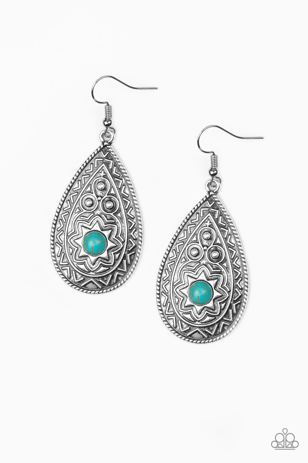 Paparazzi Accessories Summer Sol - Blue Earrings 