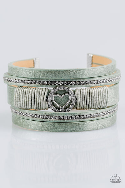 Paparazzi Accessories It Takes Heart - Green Bracelet 