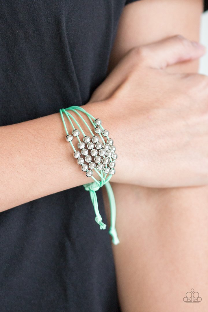 Paparazzi Accessories Without Skipping A BEAD - Green Bracelet 