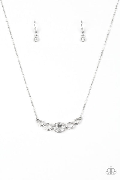 Paparazzi Accessories Cheers To Sparkle - White Necklace & Earrings 