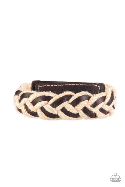 Paparazzi Accessories Outback Outlaw - Brown Bracelet 