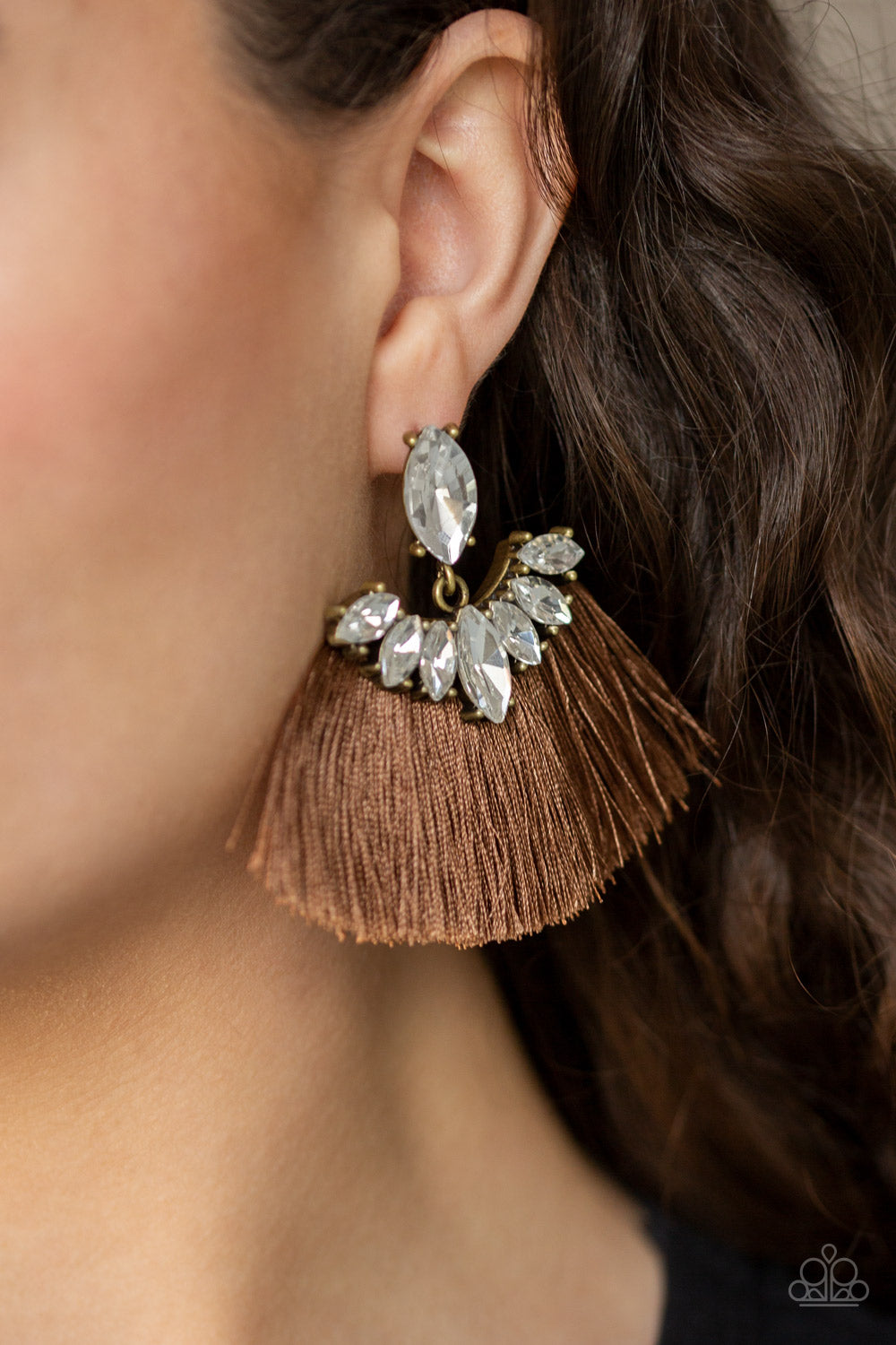Paparazzi Accessories Formal Flair - Brown Earrings 