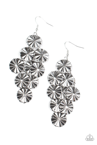 Paparazzi Accessories Star Spangled Shine - Silver Earrings 