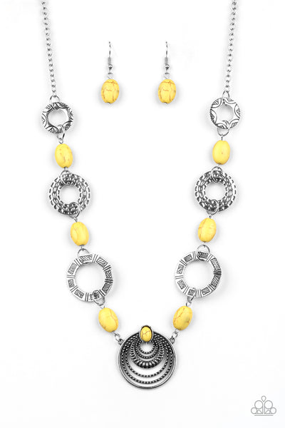 Paparazzi Accessories Zen Trend - Yellow Necklace & Earrings 