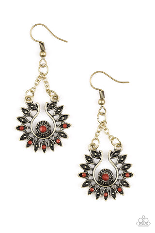 Paparazzi Accessories Cancun Can-Can - Brass Earrings 