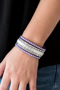 Paparazzi Accessories Rock Star Rocker - Purple Bracelet 
