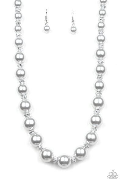 Paparazzi Accessories Uptown Heiress - Silver Necklace & Earrings 