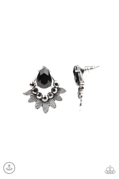 Paparazzi Accessories Crystal Canopy - Black Earrings 