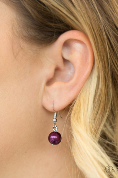 Paparazzi Accessories The Big-Leaguer - Purple Necklace & Earrings 