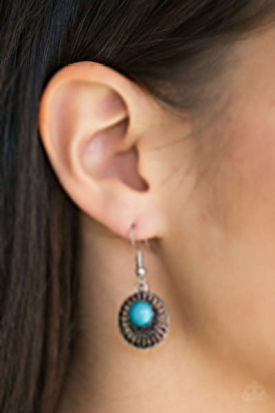 Paparazzi Accessories Stylishly Saharan - Blue Earrings 