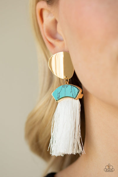 Paparazzi Accessories Insta Inca - Blue Earrings 