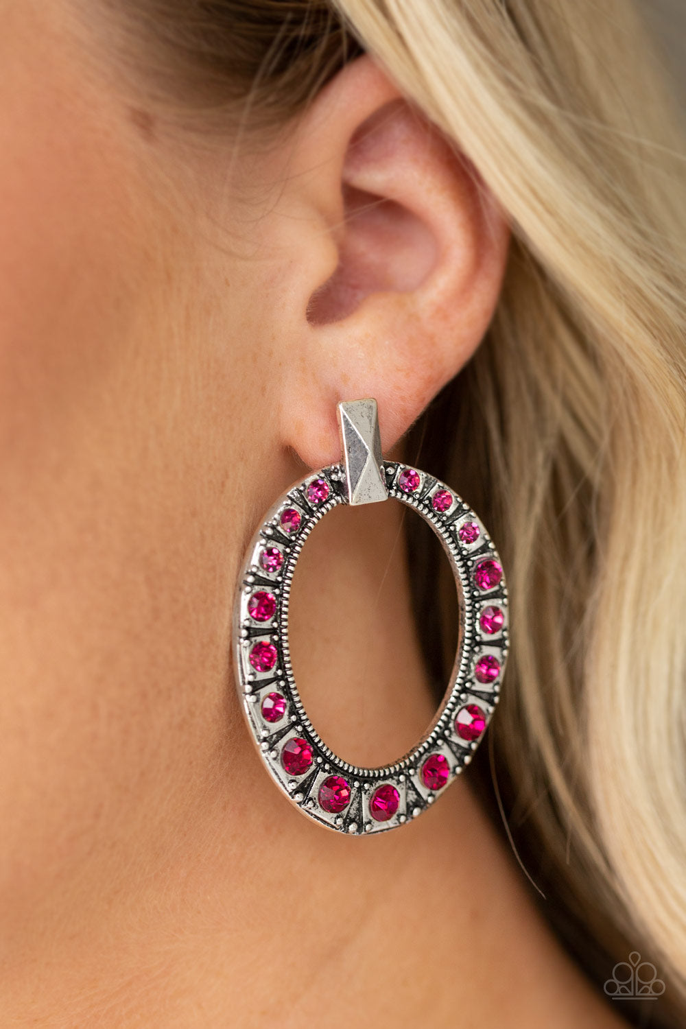 Paparazzi Accessories All For GLOW - Pink Earrings 