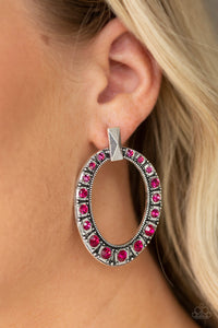 Paparazzi Accessories All For GLOW - Pink Earrings 
