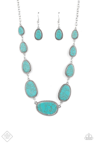 Paparazzi Accessories Eternal Eden Blue Necklace & Earrings 