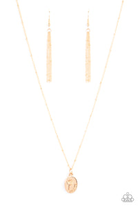 Paparazzi Accessories Be The Peace You Seek - Gold Necklace & Earrings