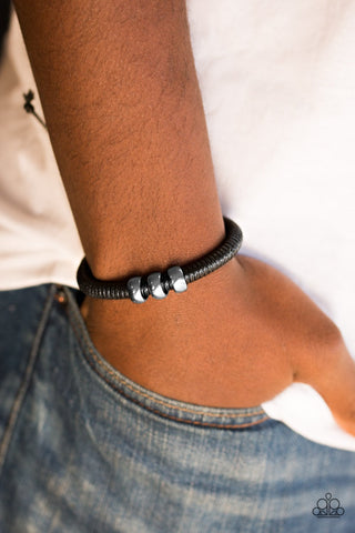 Paparazzi Accessories One For The Trail - Black Bracelet 