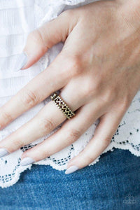 Paparazzi Accessories Thunder and Lightning - Brass Ring