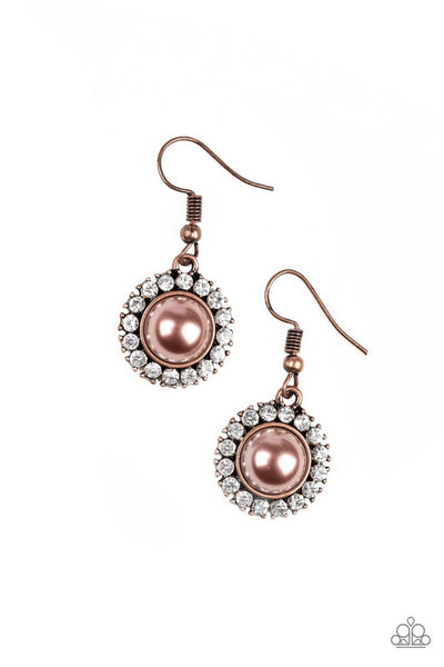 Paparazzi Accessories Fashion Show Celebrity - Copper Earrings 