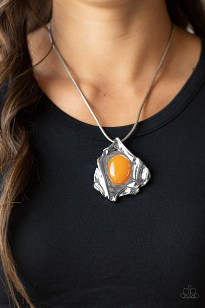 Paparazzi Accessories Amazon Amulet - Orange Necklace & Earrings