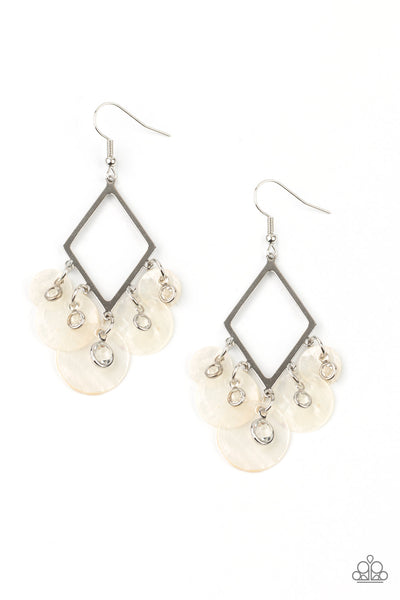 Paparazzi Accessories ​Pomp And Circumstance - White Earrings 