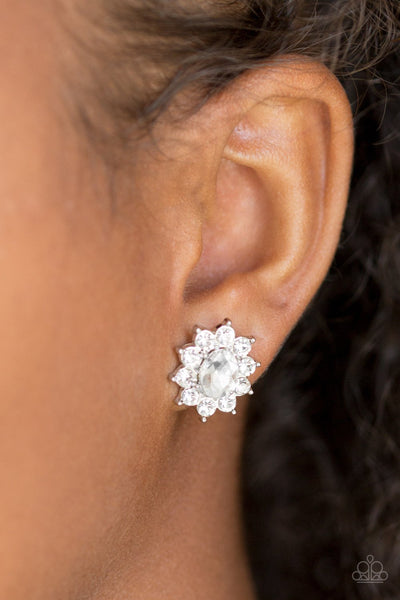 Paparazzi Accessories Starry Nights - White Earrings 