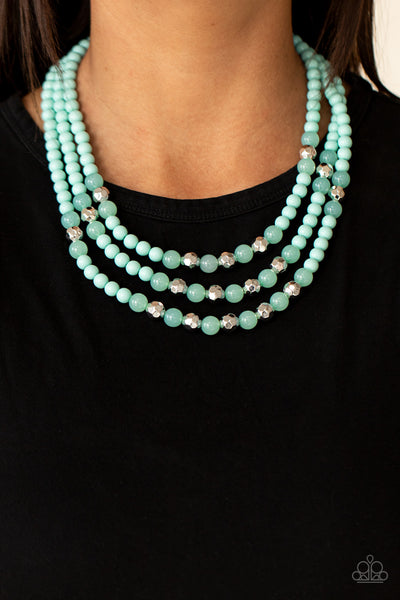 Paparazzi Accessories STAYCATION All I Ever Wanted - Blue Necklace & Earrings 