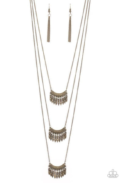 Paparazzi Accessories Seasonal Charm - Brass Necklace & Earrings 