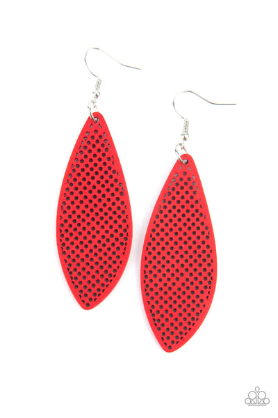 Paparazzi Accessories Surf Scene - Red Earrings 