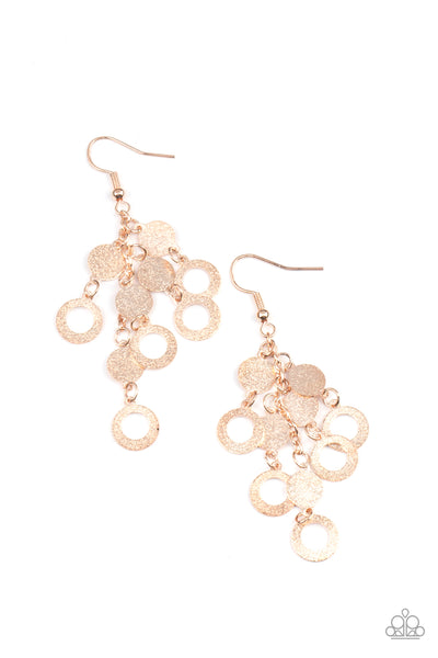 Paparazzi Accessories ​​Im Always BRIGHT - Rose Gold Earrings 