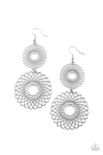 Paparazzi Accessories Regal Roulette - White Earrings