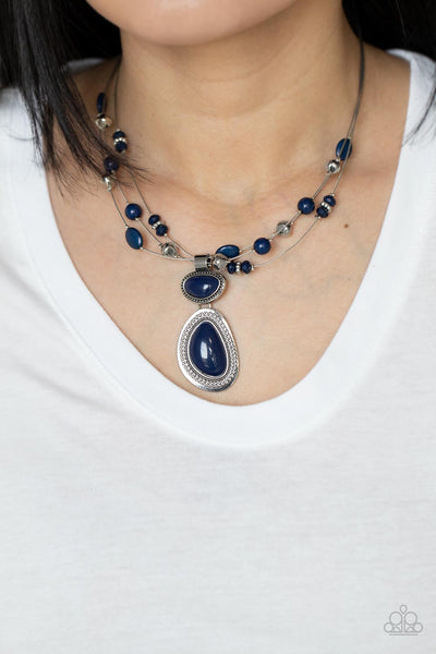 Paparazzi Accessories Discovering New Destinations - Blue Necklace & Earrings