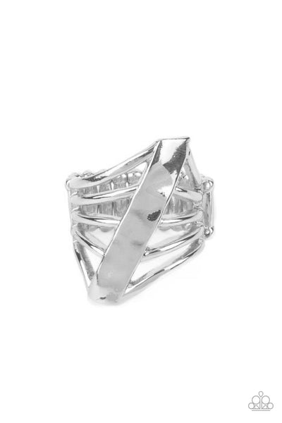 Paparazzi Accessories Encrypted Edge - Silver Ring