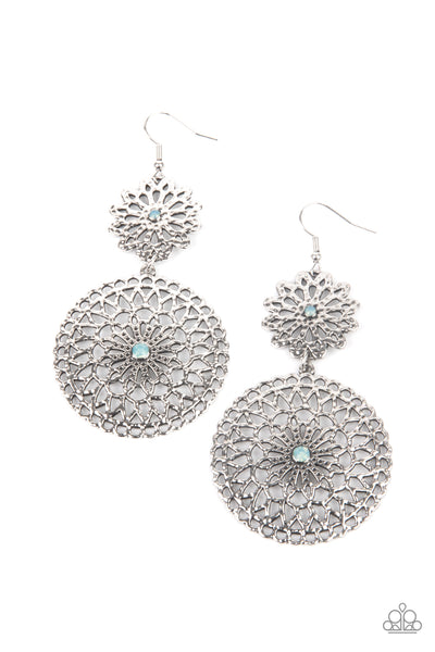 Paparazzi Accessories Garden Mantra - Blue Earrings 