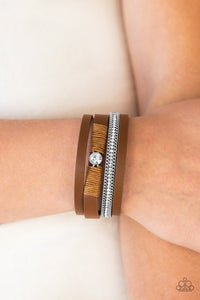 Paparazzi Accessories Catwalk Craze - Brown Bracelet 