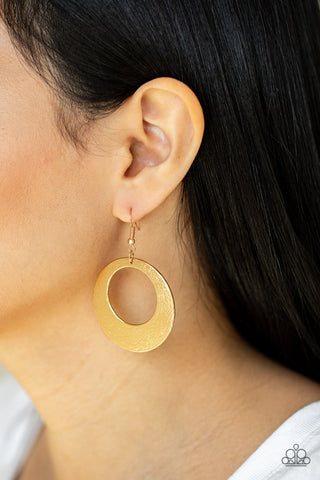 Paparazzi Accessories Outer Plains - Gold Earrings 