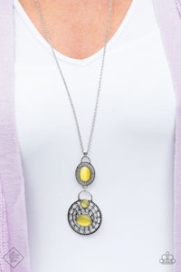 Paparazzi Accessories Hook, VINE, and Sinker - Yellow Necklace & Earrings 