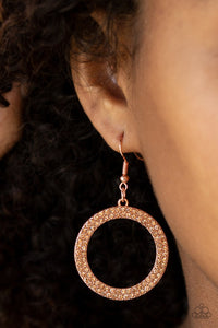 Paparazzi Accessories Bubbly Babe Copper Earrings 