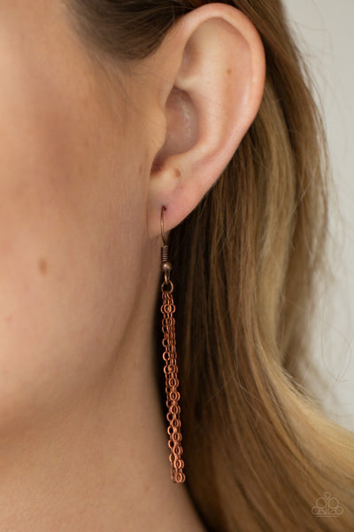 Paparazzi Accessories Choose Faith - Copper Necklace & Earrings 