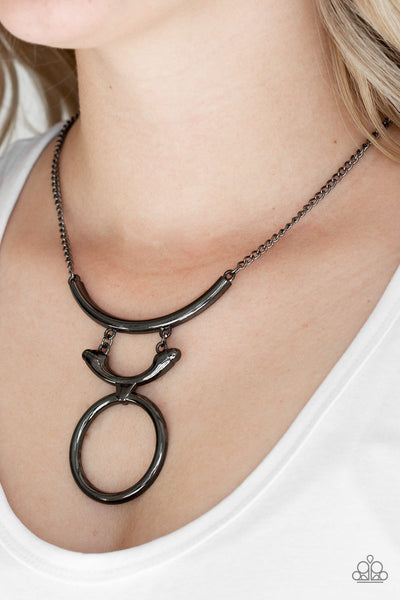 Paparazzi Accessories Walk Like An Egyptian - Black Necklace & Earrings