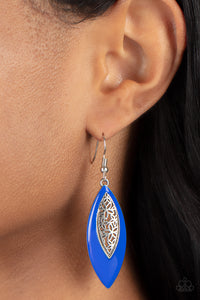 Paparazzi Accessories ​Venetian Vanity - Blue Earrings 