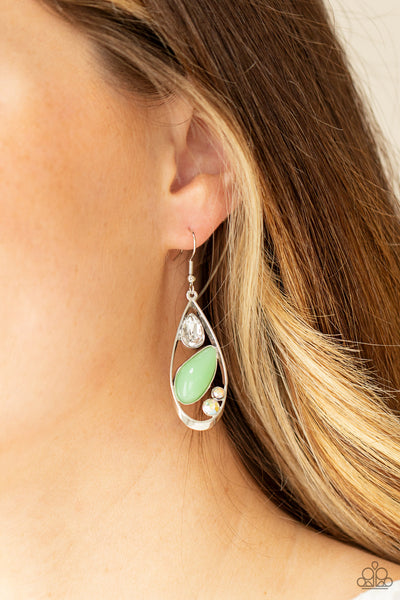 Paparazzi Accessories Harmonious Harbors - Green Earrings 