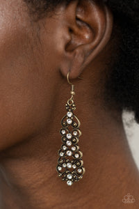 Paparazzi Accessories  Diva Decorum - Brass Earrings