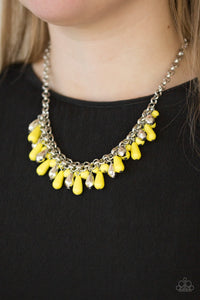 Paparazzi Accessories Coastal Cabanas - Yellow Necklace & Earrings 