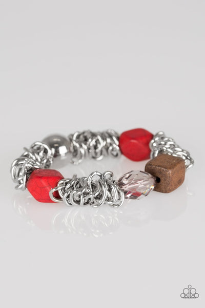 Paparazzi Accessories Mesmerizingly Magmatic - Red Bracelet