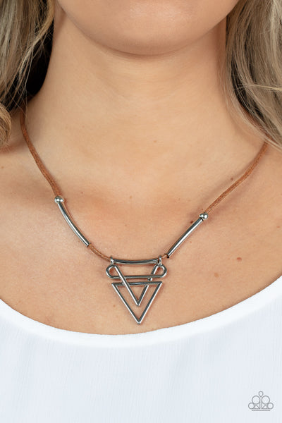 Paparazzi Accessories Tulum Totem - Brown Necklace & Earrings