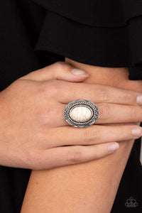 Paparazzi Accessories: Tumblin Tumbleweeds - White Ring