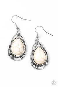 Paparazzi Accessories Abstract Anthropology- White Earrings 