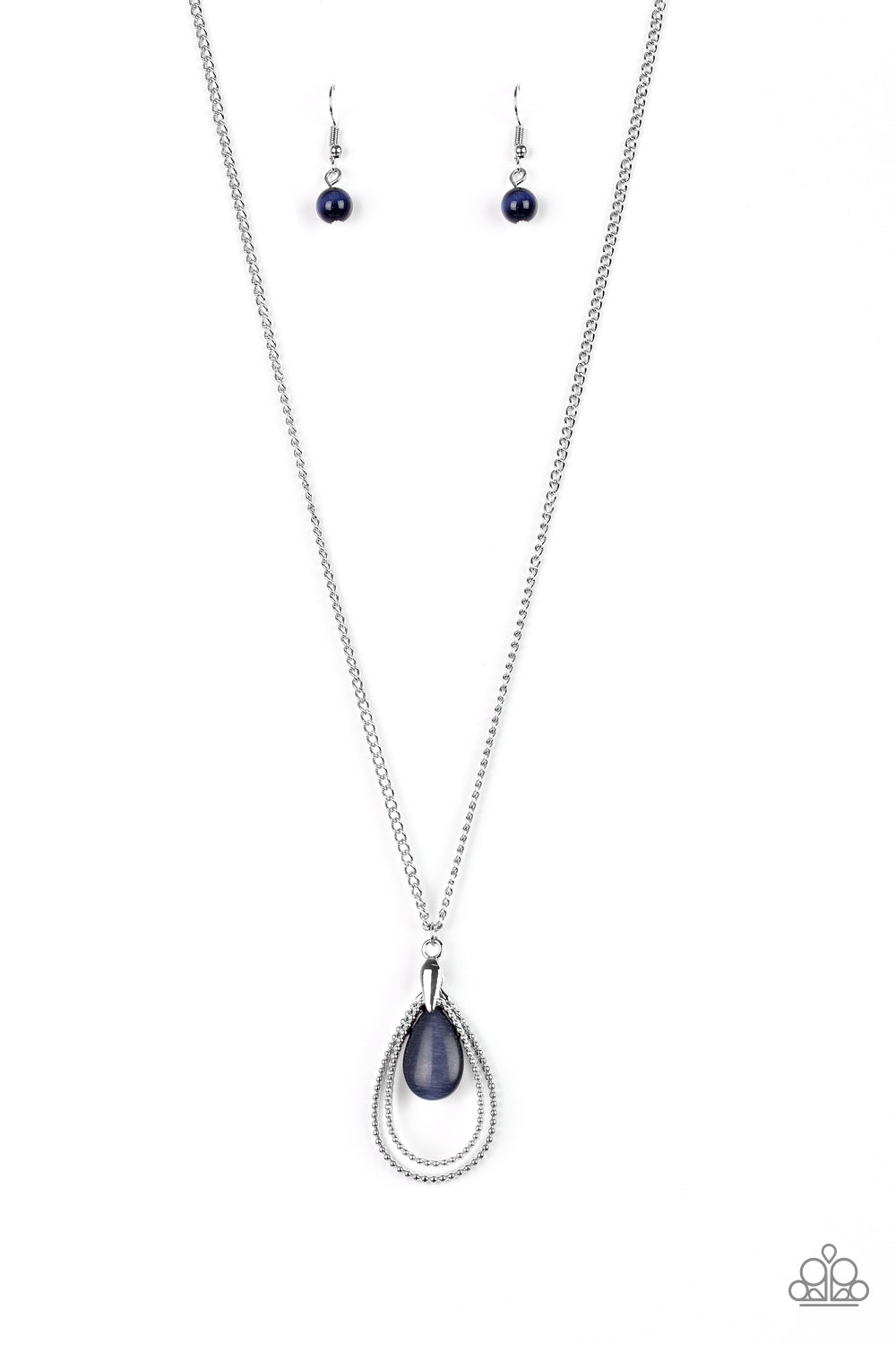 Paparazzi Accessories Teardrop Tranquility - Blue Necklace & Earrings