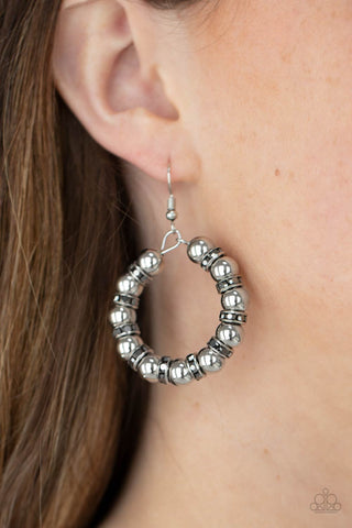 Paparazzi Accessories  Cosmic Halo - Silver Earrings 